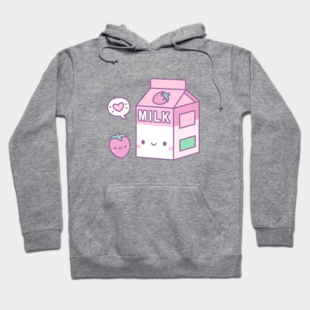 Cute Strawberry Milk Carton Hoodie by rustydoodle